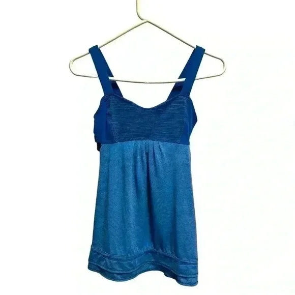 LULULEMON BLUE TANK TOP WITH BUILT IN BRA - Picture 7 of 7
